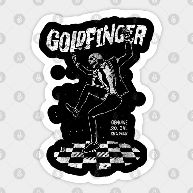 Distresed Goldfinger Original Design Sticker by gleaming vega